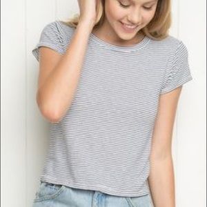 Brandy Melville Pin Stripe Blue Top